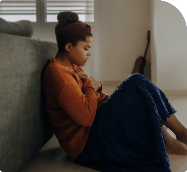 Woman suffering from anxiety